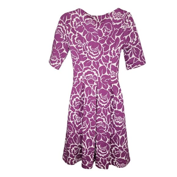 Boden fit and flare Lindsey Purple Floral Dress Size 6 - Picture 2 of 7